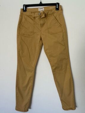 Mudd Skinny Fit Pants Size 7 Mustard Tan FLX Stretch Mid Rise Casual